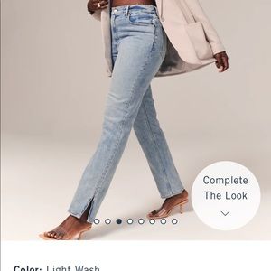 Abercrombie curve love 90s straight Jean- length R